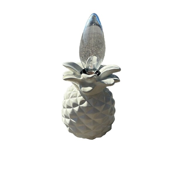 Pineapple Small Table Lamp White Switch Lamp - Picture 1 of 3